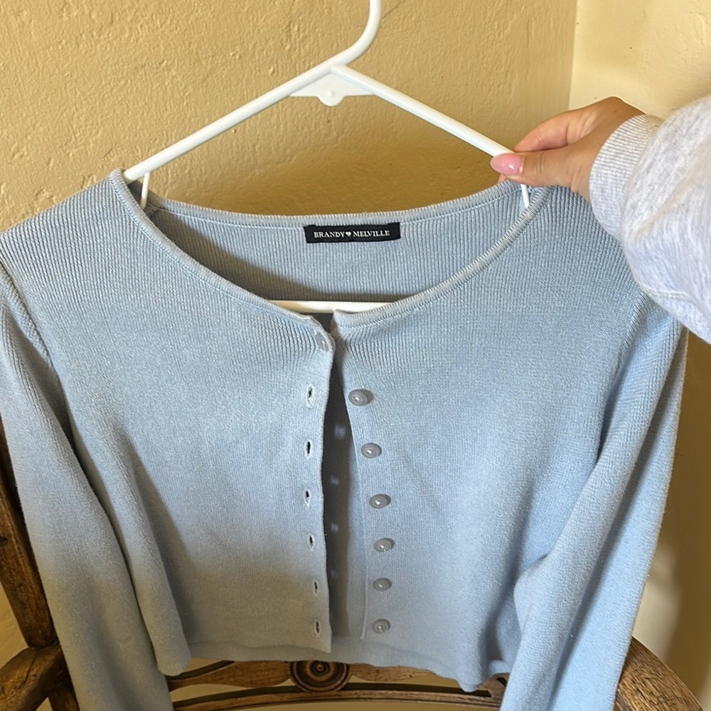 Brandy Melville light blue sweater/ cardigan